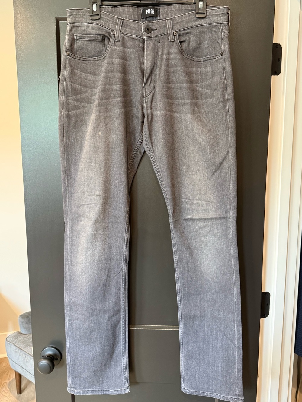 PAIGE Men's Federal Walter Slim Straight Jean. Size 32